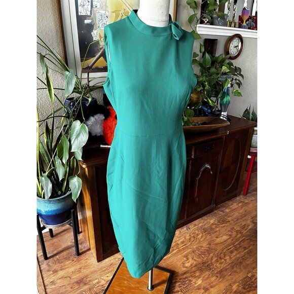 Maggy London Dresses & Skirts - Maggy London High Neck Sheath Dress with Bow Size US 10